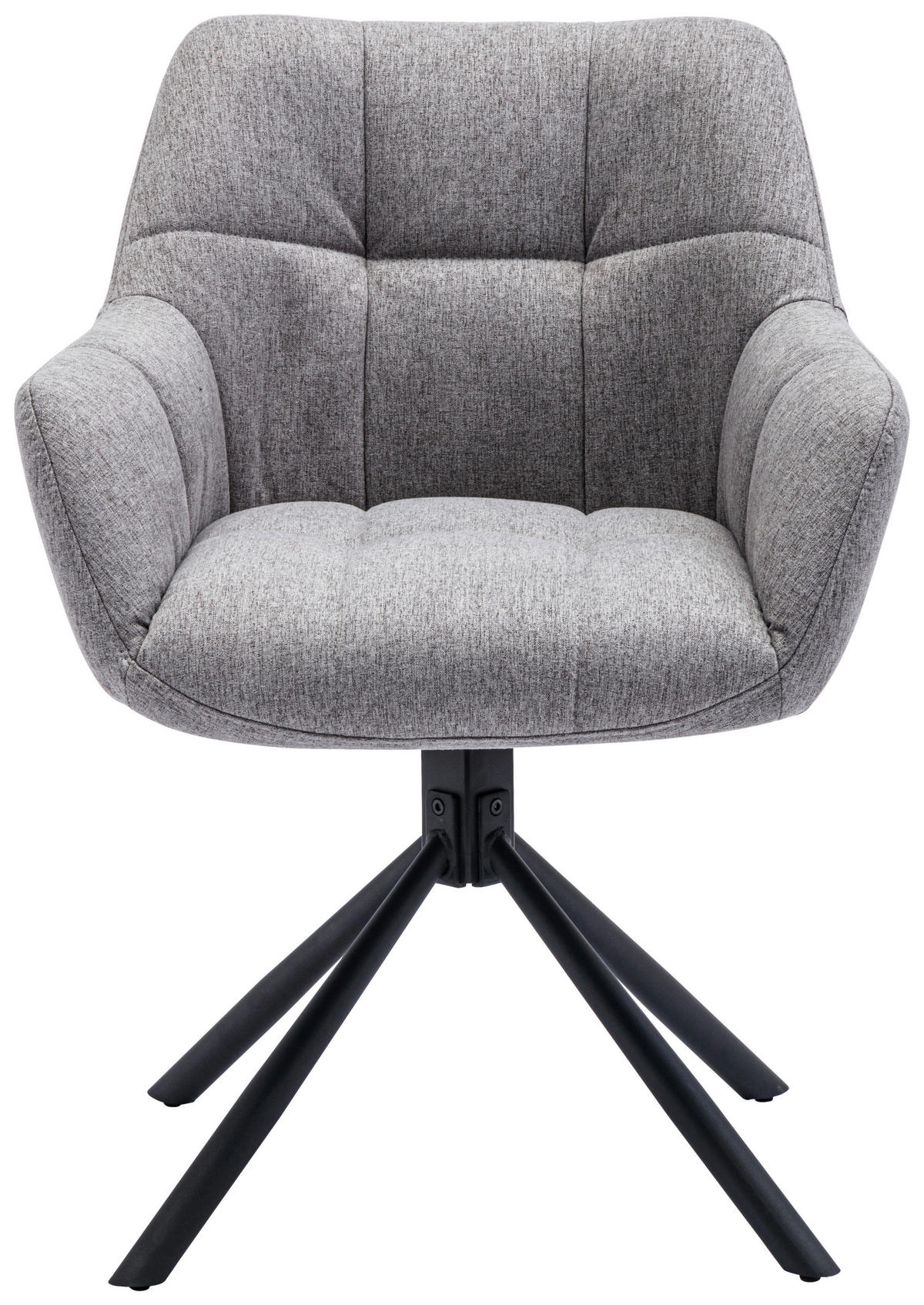STOLIČKA, 60/82/62 cm - čierna/svetlosivá, Basics, kov/textil (60/82/62cm) - Voleo