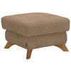HOCKER in Textil Hellbraun  - Hellbraun/Eichefarben, Modern, Holz/Textil (65/47/65cm) - Valnatura