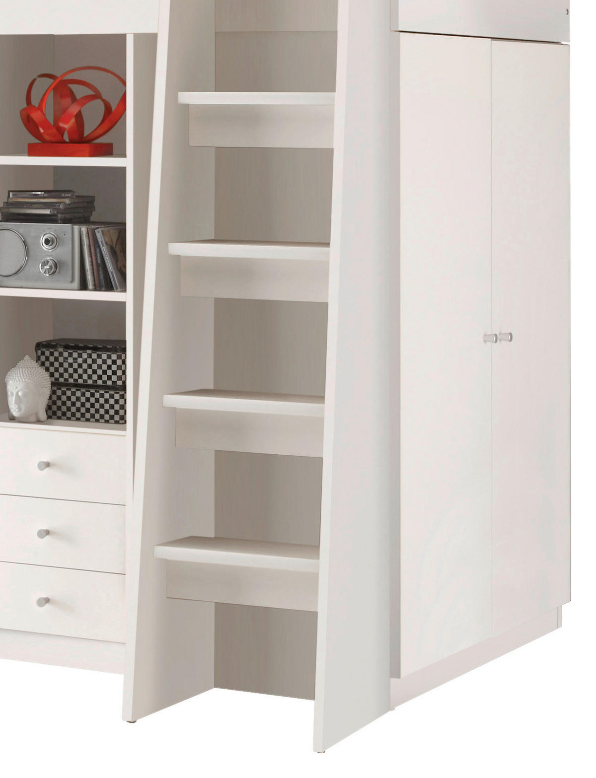 VYVÝŠENÁ POSTEĽ, 90/200 cm biela - biela, Modern, kompozitné drevo (90/200cm) - MID.YOU