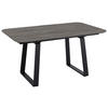 ESSTISCH rechteckig Schwarz, Schieferfarben  - Schieferfarben/Schwarz, Basics, Holzwerkstoff/Metall (160/95/76cm) - Celina Home