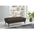 2,5-SITZER  in Echtleder Graubraun   - Graubraun/Schwarz, Design, Leder/Metall (196/86/104cm) - Dieter Knoll