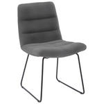 STUHL  in Cord Textil  - Dunkelgrau/Schwarz, Design, Textil/Metall (52/88/66cm) - Dieter Knoll