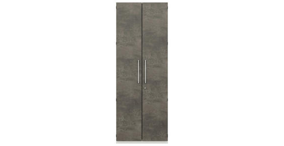 AKTENSCHRANK Anthrazit, Weiß - Anthrazit/Weiß, KONVENTIONELL, Holzwerkstoff (80/220,5/41,9cm) - Moderano