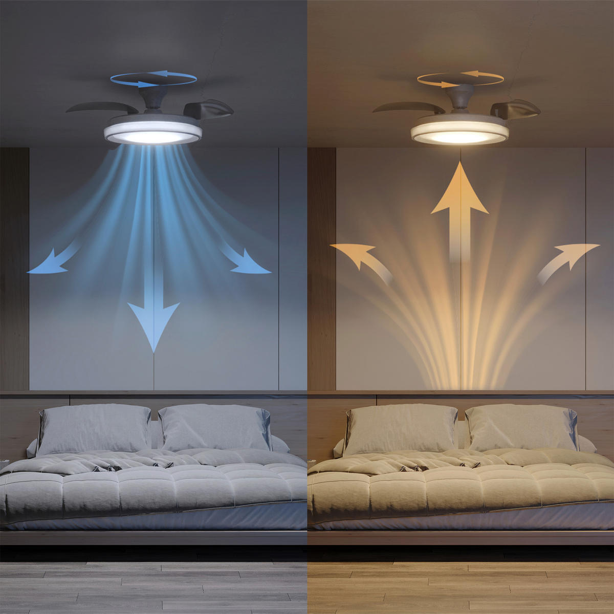 Deckenleuchte mit Ventilator 106/29/106 cm  - Weiß, Basics, Kunststoff (106/29/106cm) - Philips