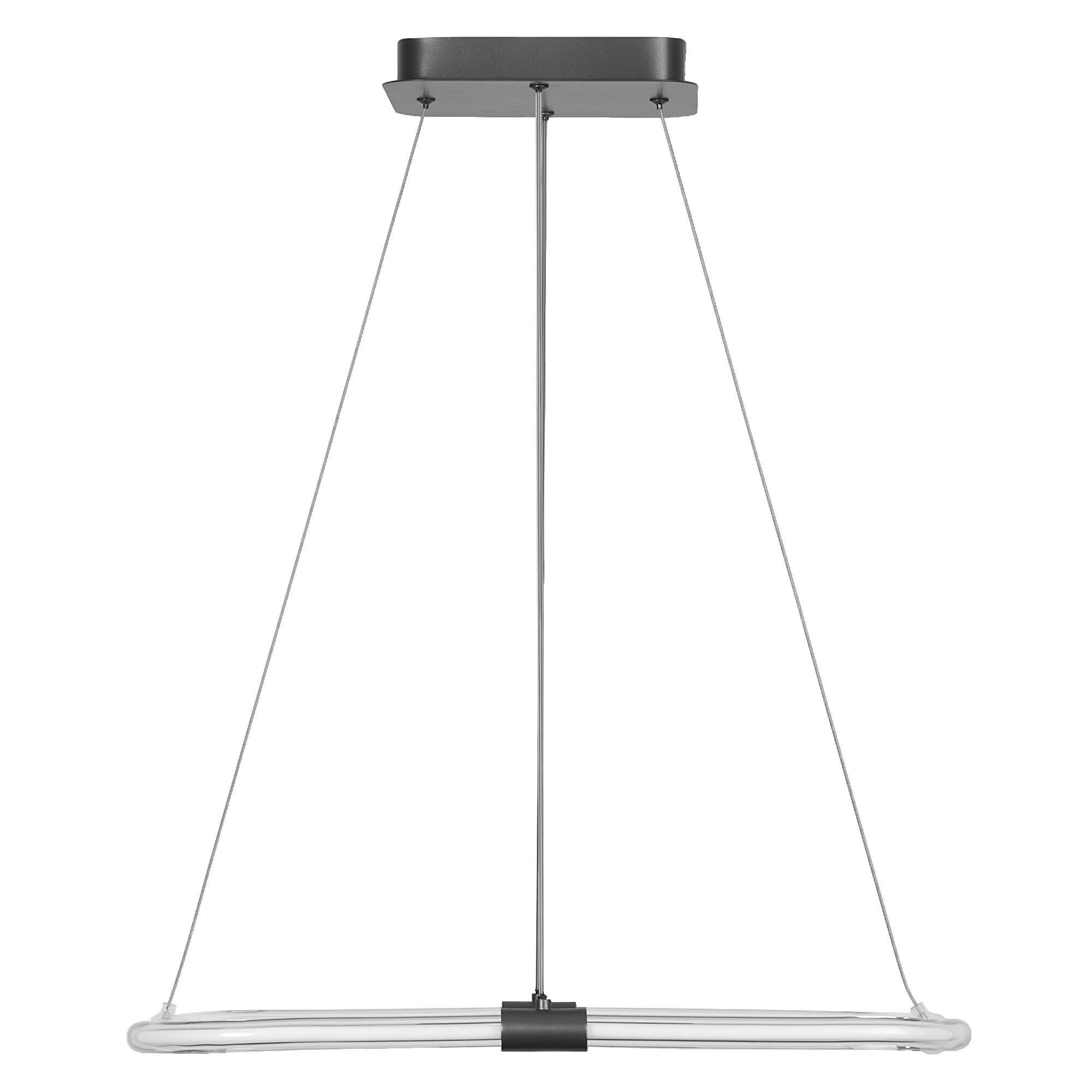 LED-PENDELLEUCHTE 56,7/56,6/70 cm  - Dunkelgrau, Design, Kunststoff (56,7/56,6/70cm) - Ledvance