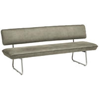 SITZBANK 200/87/67 cm  in Silberfarben, Edelstahlfarben  - Edelstahlfarben/Silberfarben, Design, Textil/Metall (200/87/67cm) - Venjakob