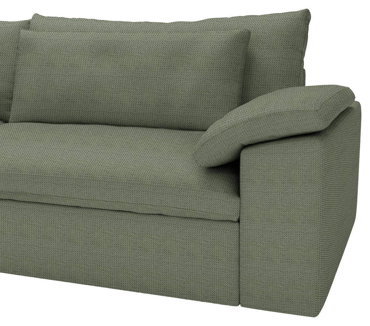 ECKSOFA  Chenille Dunkelgrün  - Dunkelgrün/Schwarz, Modern, Kunststoff/Textil (198/306cm) - Carryhome