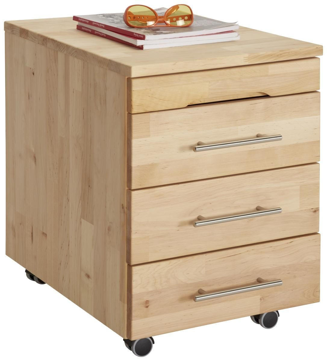 ROLLCONTAINER 42/65/55 cm  - Erlefarben, Natur, Holz (42/65/55cm) - Linea Natura