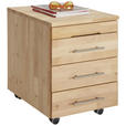 ROLLCONTAINER 42/65/55 cm  - Erlefarben, Natur, Holz (42/65/55cm) - Linea Natura