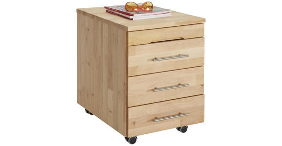 ROLLCONTAINER 42/65/55 cm  - Erlefarben, Natur, Holz (42/65/55cm) - Linea Natura