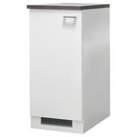 GERÄTEUMBAUSCHRANK 60/126/60 cm  in Weiß  - Graubraun/Alufarben, KONVENTIONELL, Holzwerkstoff/Kunststoff (60/126/60cm) - FlexWell