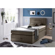 BOXSPRINGBETT 120/200 cm  in Graubraun  - Graubraun/Schwarz, KONVENTIONELL, Kunststoff/Textil (120/200cm) - Carryhome