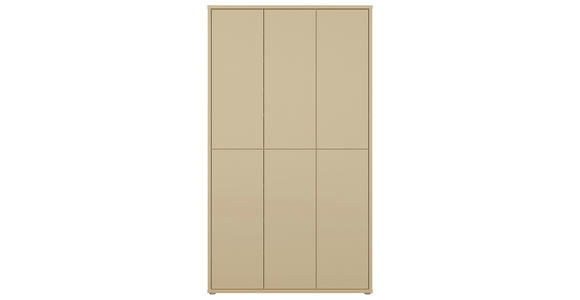 SCHUHSCHRANK  in 109,2/191,9/34,9 cm  - Hellgelb/Grau, MODERN, Holzwerkstoff/Kunststoff (109,2/191,9/34,9cm) - Carryhome