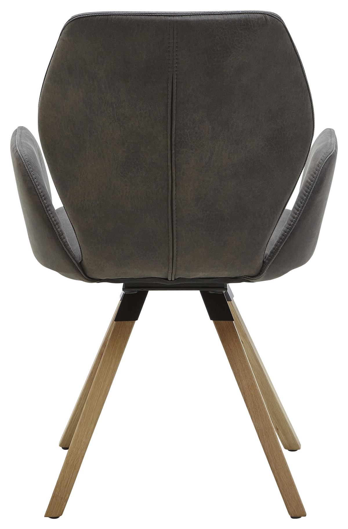 ARMLEHNSTUHL  in Mikrofaser  - Eichefarben/Anthrazit, Design, Holz/Textil (62/91/59cm) - Valnatura