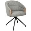 ARMLEHNSTUHL  Sitzfläche 360° drehbar, automatische Rückholfunktion Leinenoptik  - Schwarz/Grau, Design, Holz/Textil (61/84/62cm) - Valnatura