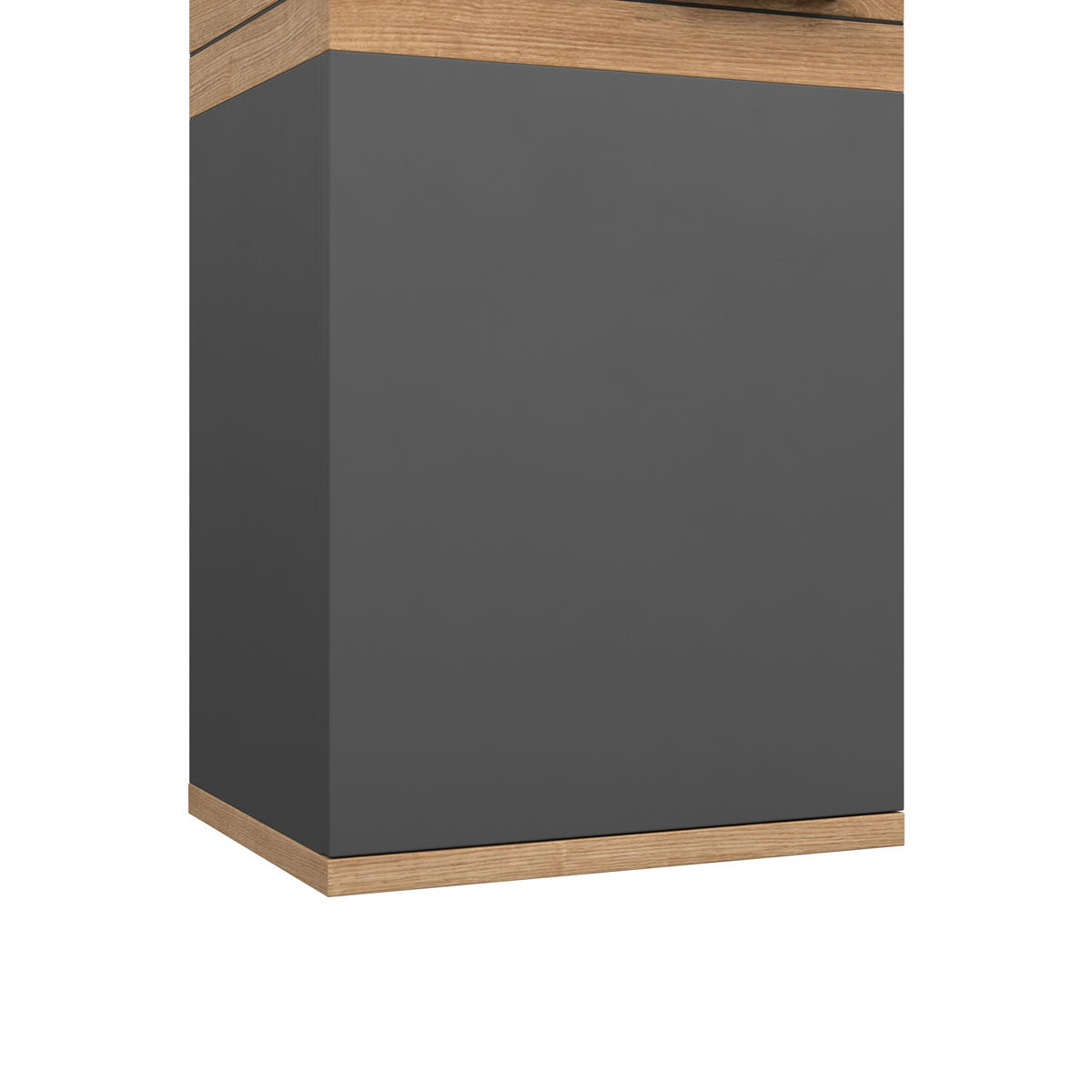 HOCHSCHRANK 40/170/30 cm  - Eichefarben/Anthrazit, MODERN, Holzwerkstoff/Kunststoff (40/170/30cm) - MID.YOU