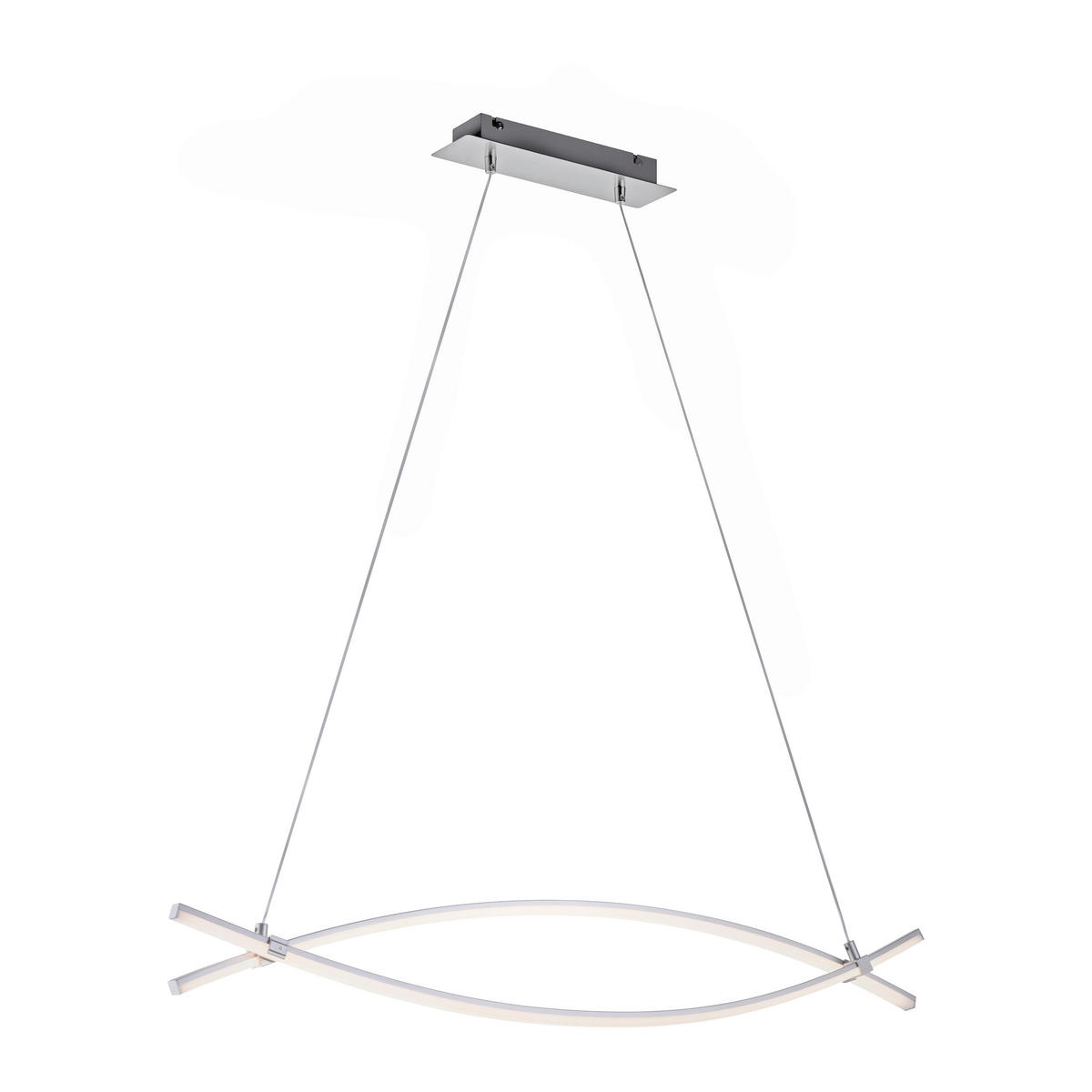 LUSTRĂ LED 100/8/120 cm  - argintiu, Basics, plastic/metal (100/8/120cm)
