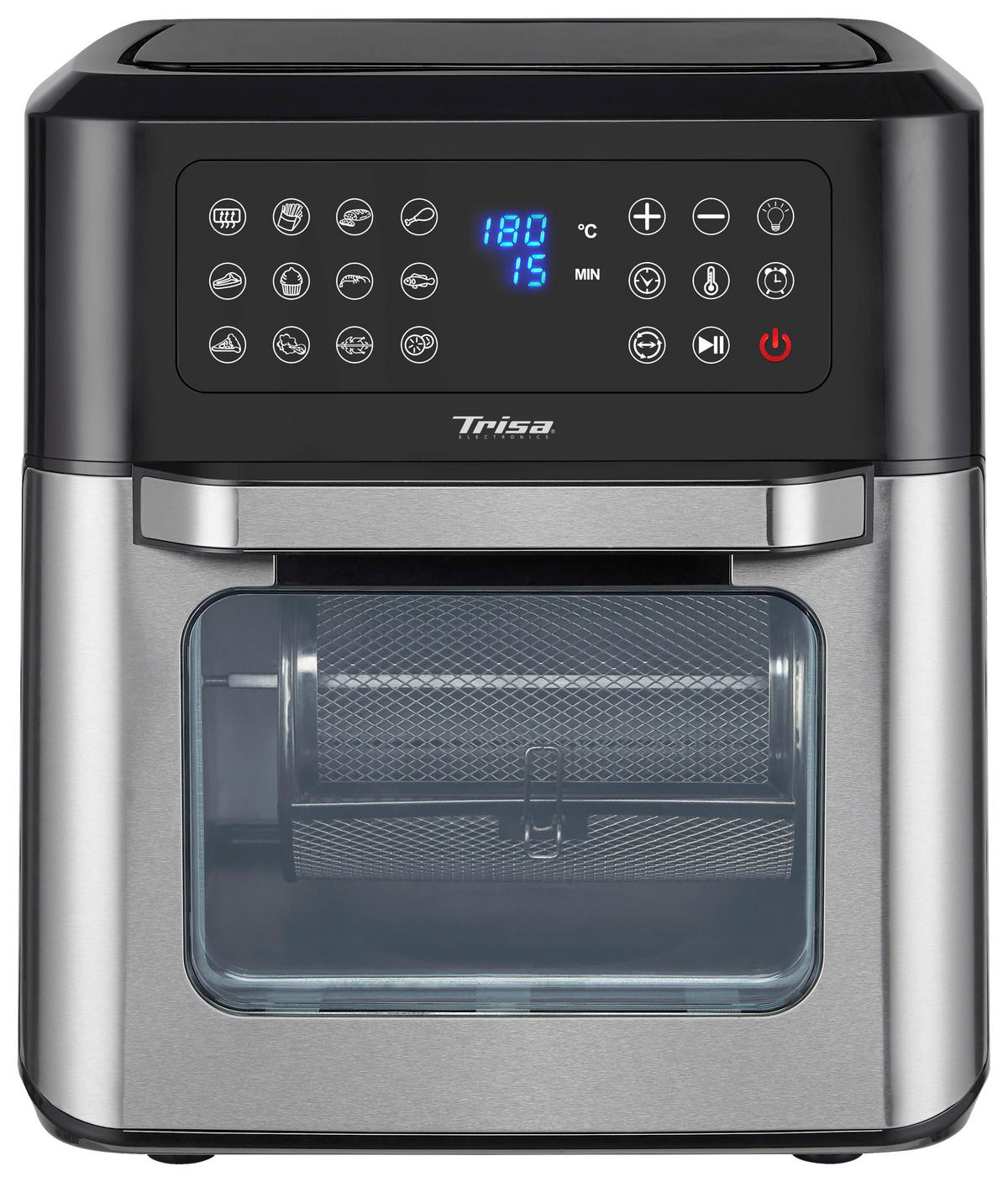 HEIßLUFTFRITTEUSE 12 L  - Edelstahlfarben/Schwarz, Basics, Kunststoff/Metall (32,2/38,8/32,7cm) - Trisa Electronics