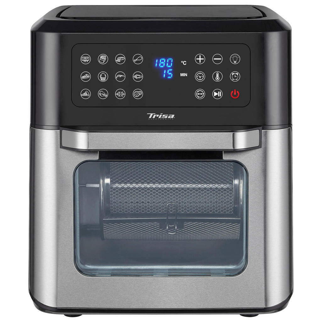 Thumbnail - Trisa Electronics HEIßLUFTFRITTEUSE, Schwarz, Edelstahl, Kunststoff, Metall, 12 L, 32.2x38.8x32.7 cm, RoHS, Betriebsanze...