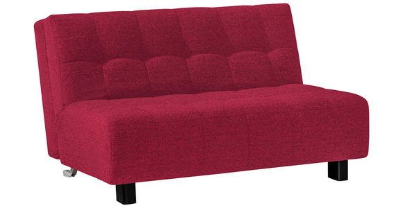 SCHLAFSOFA Rot - Rot/Schwarz, Design, Textil/Metall (145/92/102cm) - Novel