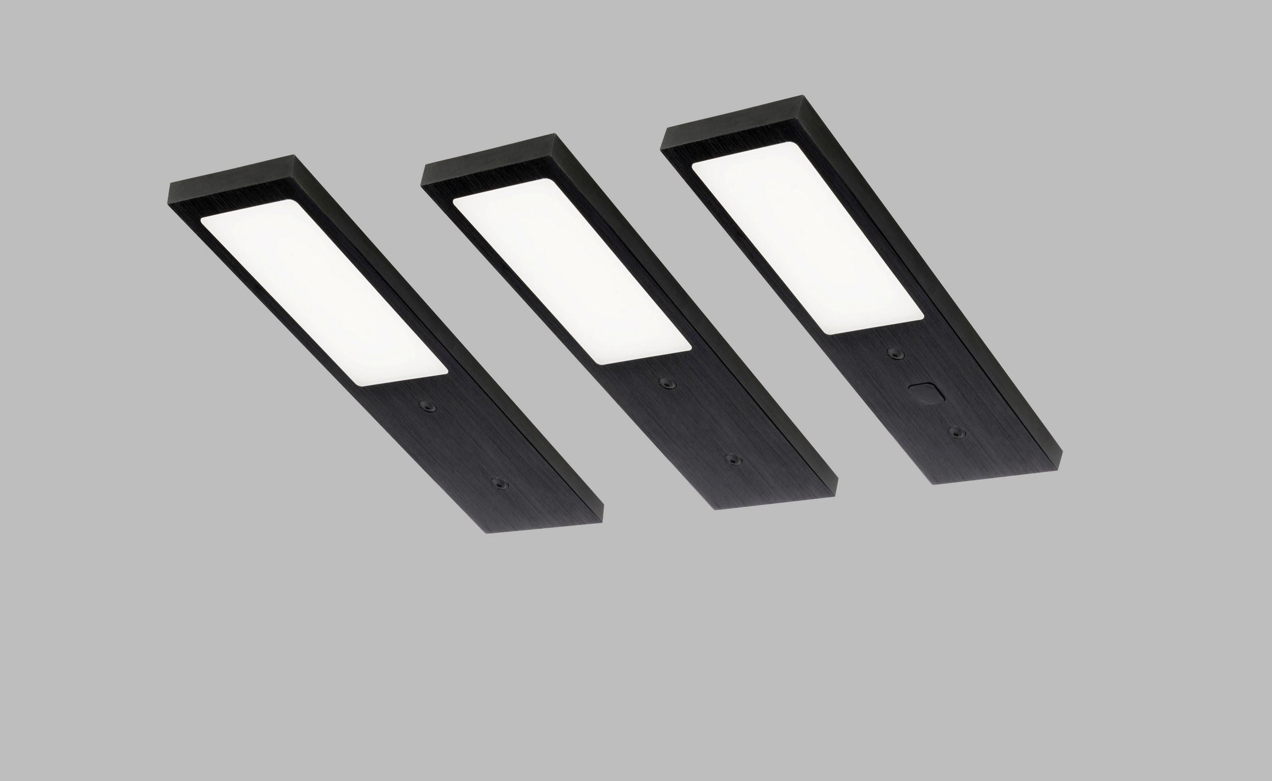 XXXLutz Unterbauleuchten-Set Schwarz 5x0.7x17 cm