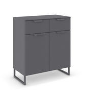 KOMMODE  in 80/81/42 cm  - Dunkelgrau, Design, Holzwerkstoff/Metall (80/81/42cm) - Carryhome