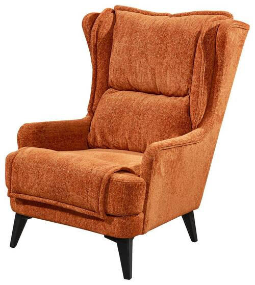 OHRENSESSEL Webstoff Cognac  - Cognac/Schwarz, MODERN, Kunststoff/Textil (86/104/109cm) - MID.YOU
