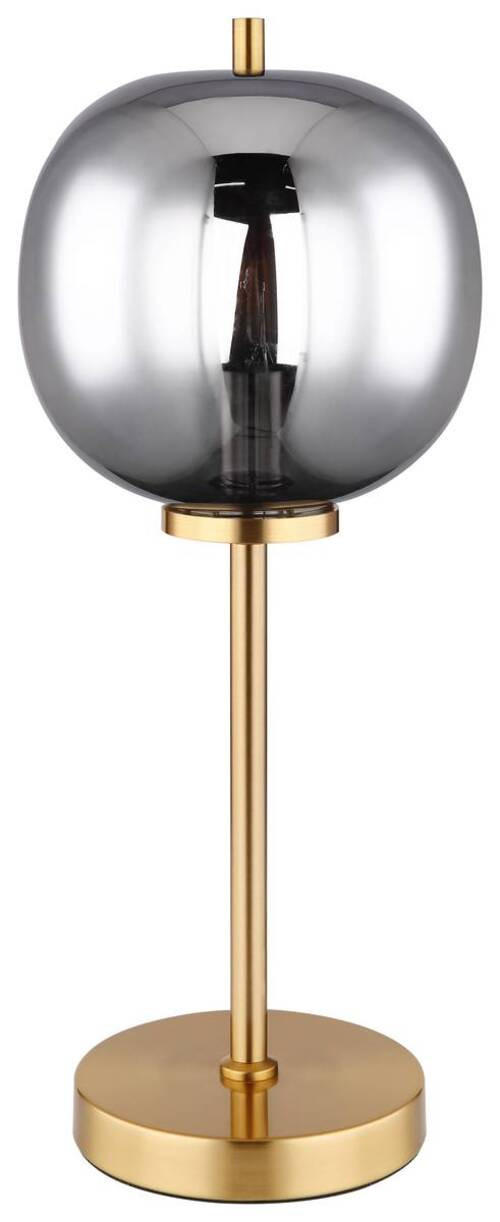 STOLNÁ LAMPA, E14, 18,5/45 cm  - mosadzná, Design, kov/sklo (18,5/45cm) - Globo