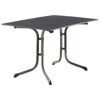 GARTENKLAPPTISCH 120/80/73 cm Metall, Kunststoff rechteckig  - Anthrazit/Grau, Basics, Kunststoff/Metall (120/80/73cm) - Sieger