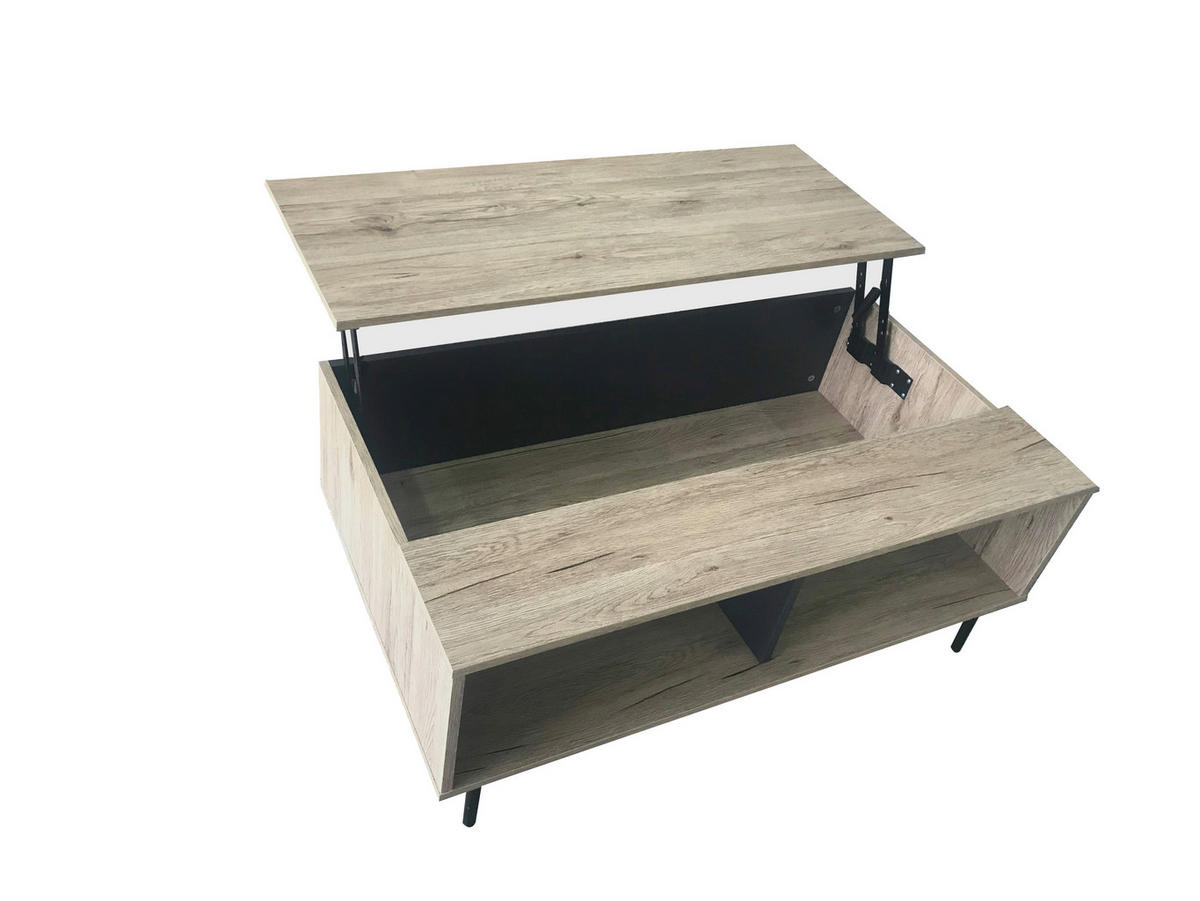 COUCHTISCH in Metall, Holzwerkstoff 100/58/39 cm  - Anthrazit/Schwarz, Design, Holzwerkstoff/Metall (100/58/39cm) - Livetastic