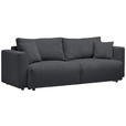 SCHLAFSOFA in Cord Dunkelgrau  - Dunkelgrau/Schwarz, Design, Kunststoff/Textil (250/92/105cm) - Carryhome