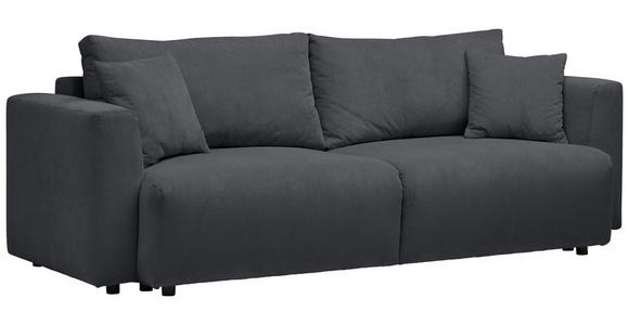 SCHLAFSOFA in Cord Dunkelgrau  - Dunkelgrau/Schwarz, Design, Kunststoff/Textil (250/92/105cm) - Carryhome