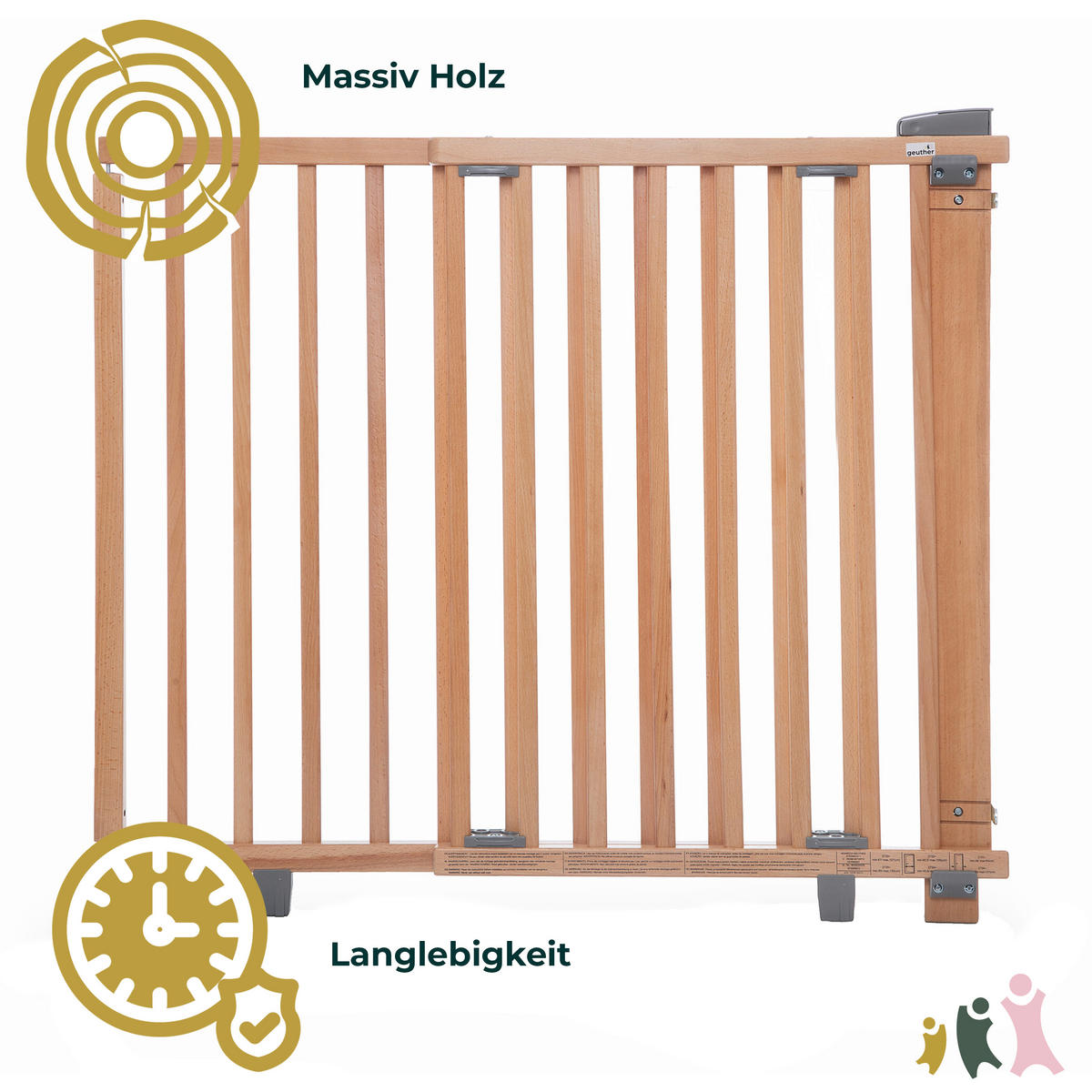 TÜRSCHUTZGITTER 133/81,5 cm  - Naturfarben, Basics, Holz (133/81,5cm) - Geuther