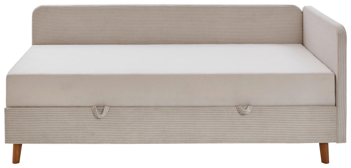 LIEGE Cord Beige  - Eichefarben/Beige, Design, Holz/Textil (120/200cm) - home24