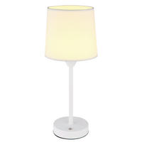 AKKU-TISCHLEUCHTE 14/35 cm  - Weiß, KONVENTIONELL, Kunststoff/Textil (14/35cm) - Globo