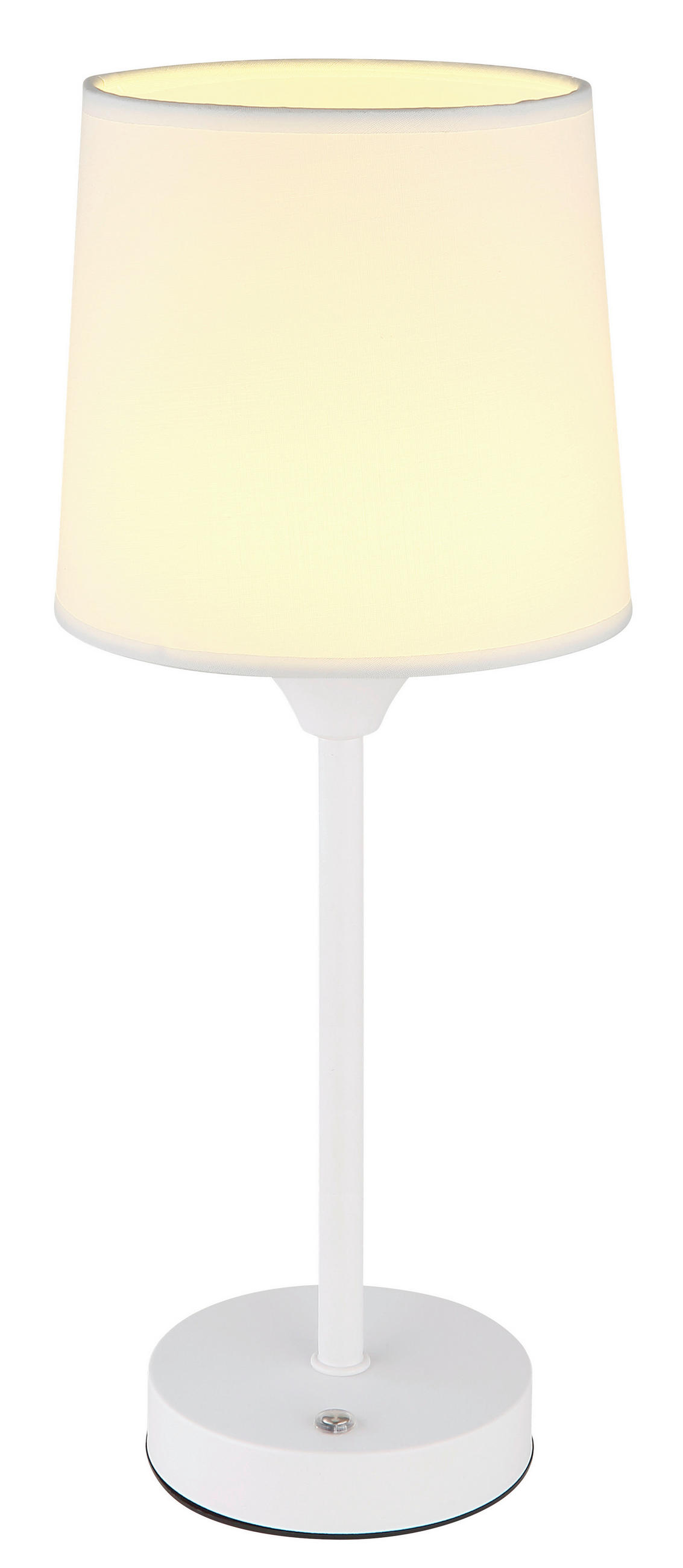 AKKU-TISCHLEUCHTE 14/35 cm  - Weiß, KONVENTIONELL, Kunststoff/Textil (14/35cm) - Globo