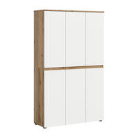 GARDEROBENSCHRANK  in 105/175/37 cm  - Eichefarben/Schwarz, Design, Holzwerkstoff/Kunststoff (105/175/37cm) - Livetastic