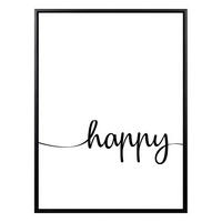 KUNSTDRUCK 45/60 cm  - Weiss/Schwarz, Trend, Holzwerkstoff/Kunststoff (45/60cm) - Monee