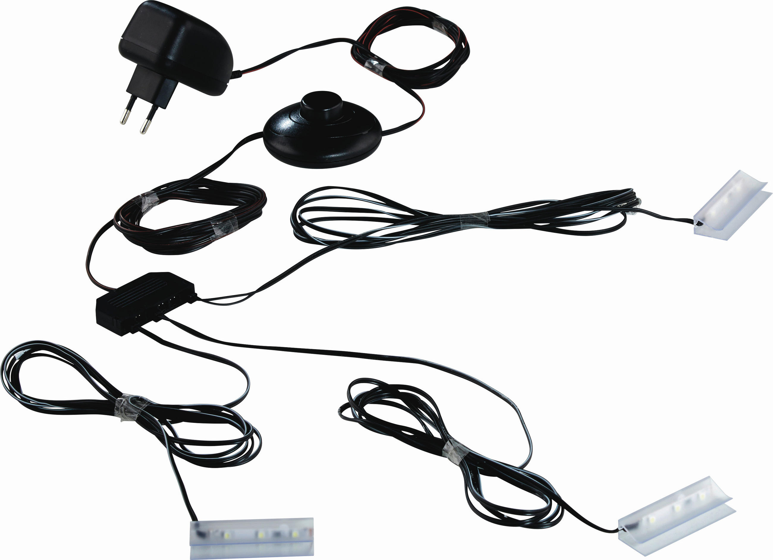 GLASBODENBELEUCHTUNGS-SET LED-Leuchtmittel  - Schwarz, Kunststoff - Carryhome