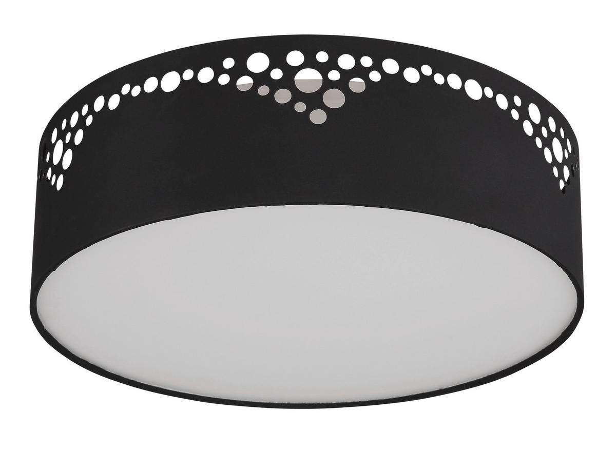 DECKENLEUCHTE 35/10 cm   - Goldfarben/Opal, Design, Kunststoff/Textil (35/10cm) - Globo