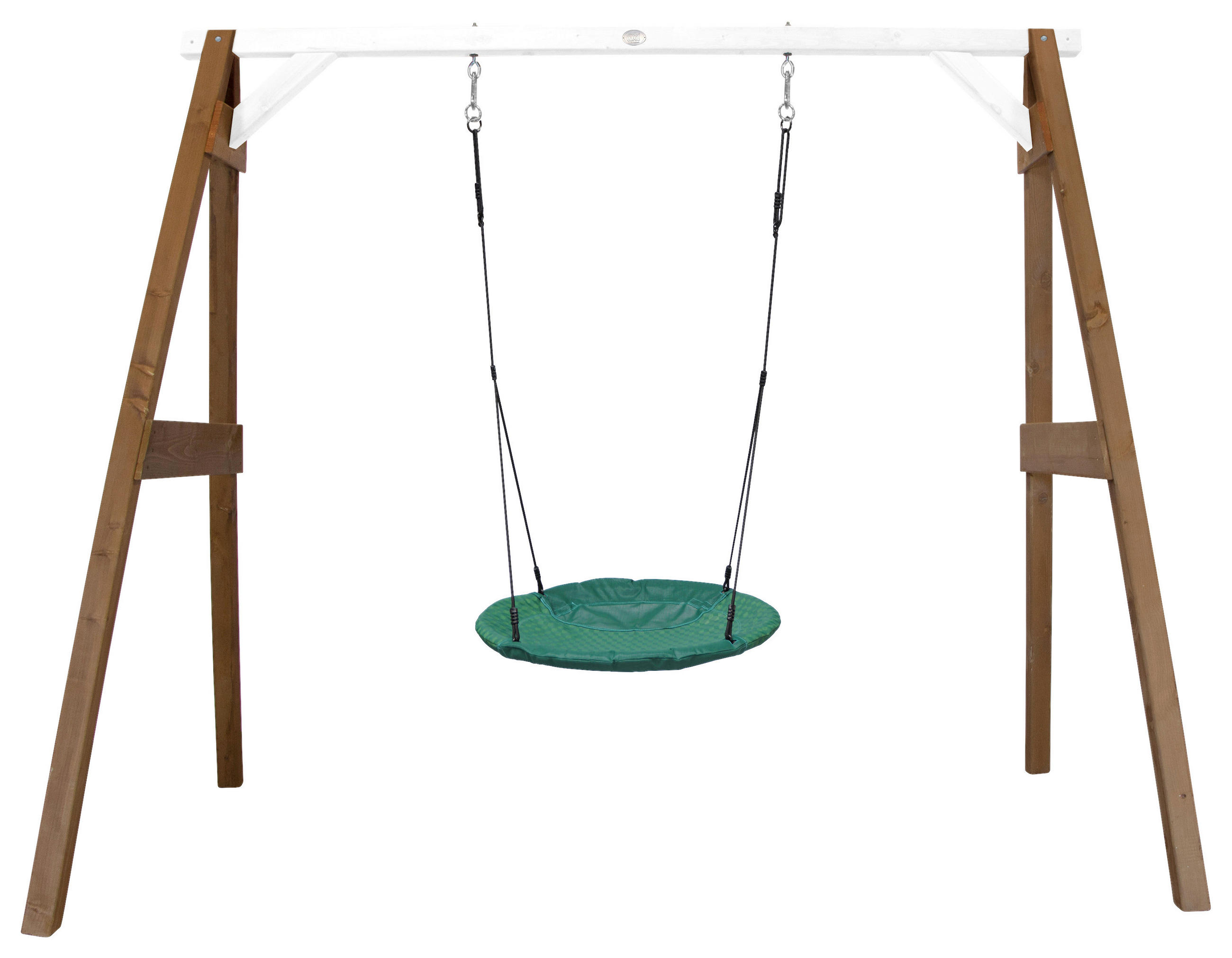 NESTSCHAUKEL  - Weiss/Braun, Konventionell, Holz/Kunststoff (254/207/160cm)