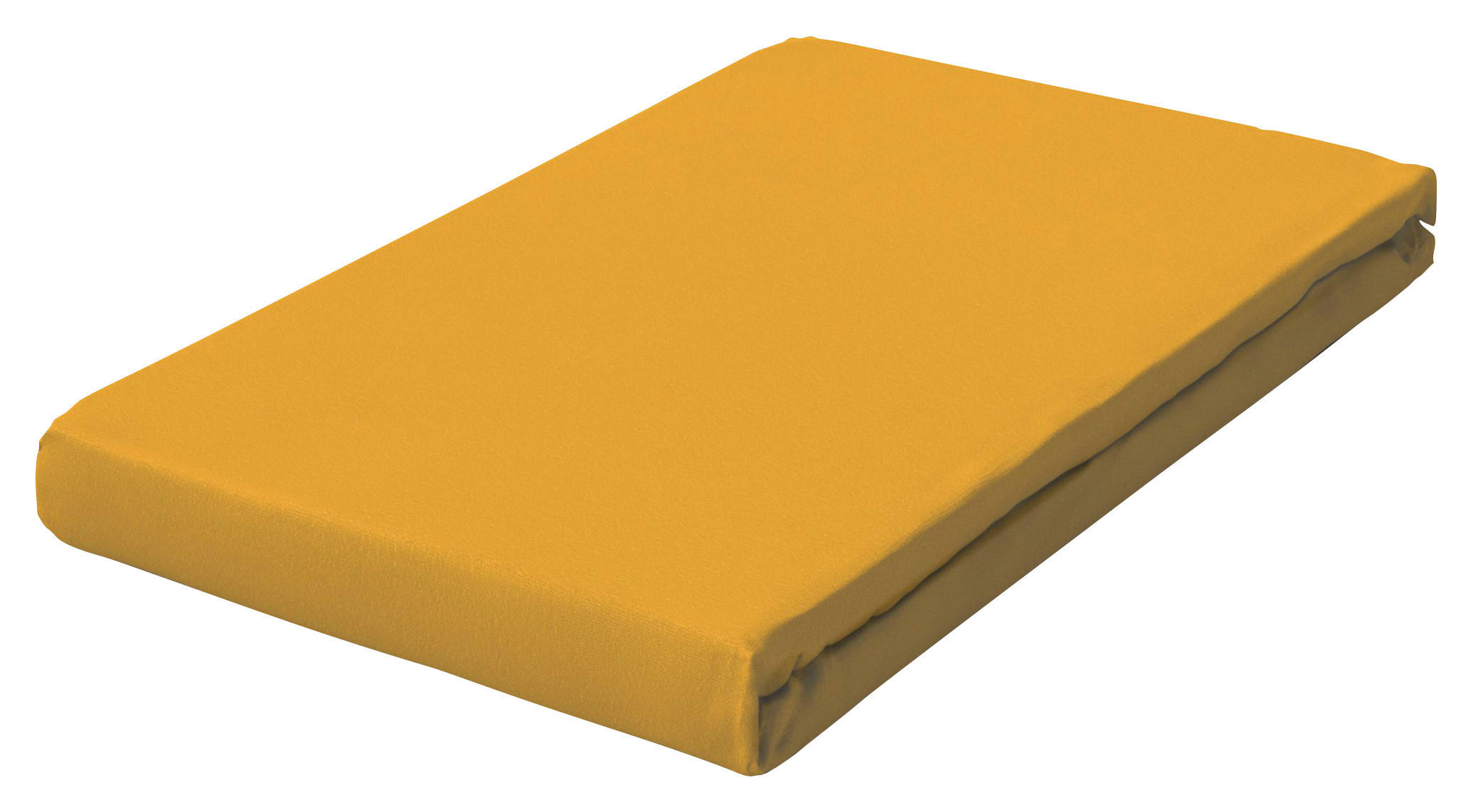 Schlafgut Spannbetttuch Frottex Dunkelgelb 130x200 cm