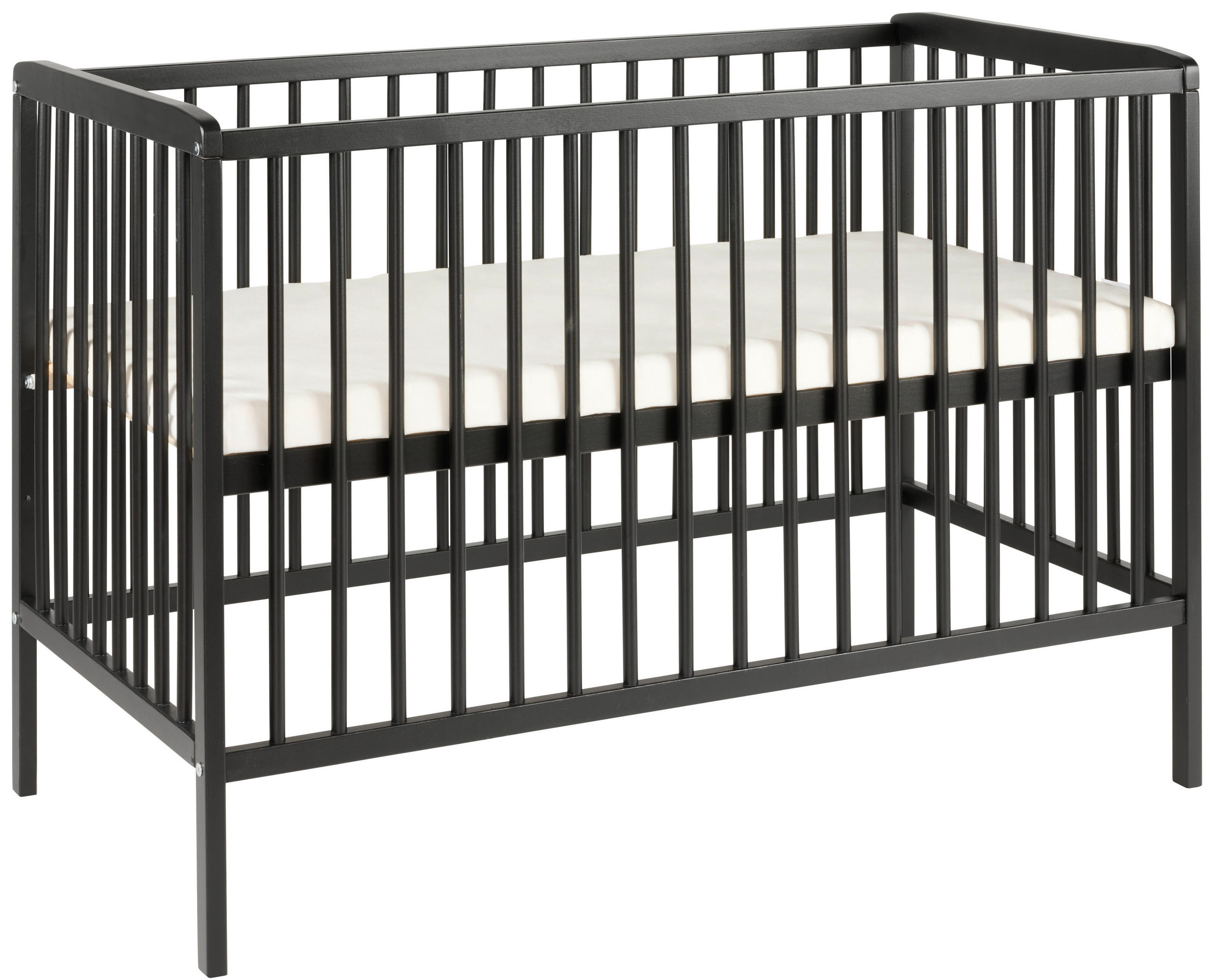 DĚTSKÁ POSTÝLKA  60 cmx120 cm - černá, Lifestyle, dřevo (125/65/86cm) - Jimmylee