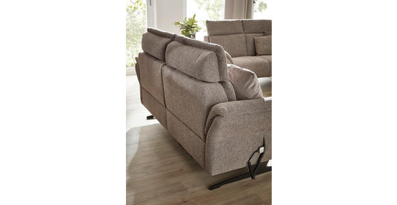 2-SITZER-SOFA Chenille Graubraun - Graubraun/Schwarz, KONVENTIONELL, Textil/Metall (194/106/92cm) - Dieter Knoll