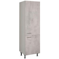 GESCHIRRSCHRANK 60/216,6/58 cm  in Hellgrau  - Edelstahlfarben/Hellgrau, MODERN, Holzwerkstoff/Metall (60/216,6/58cm) - Nobilia