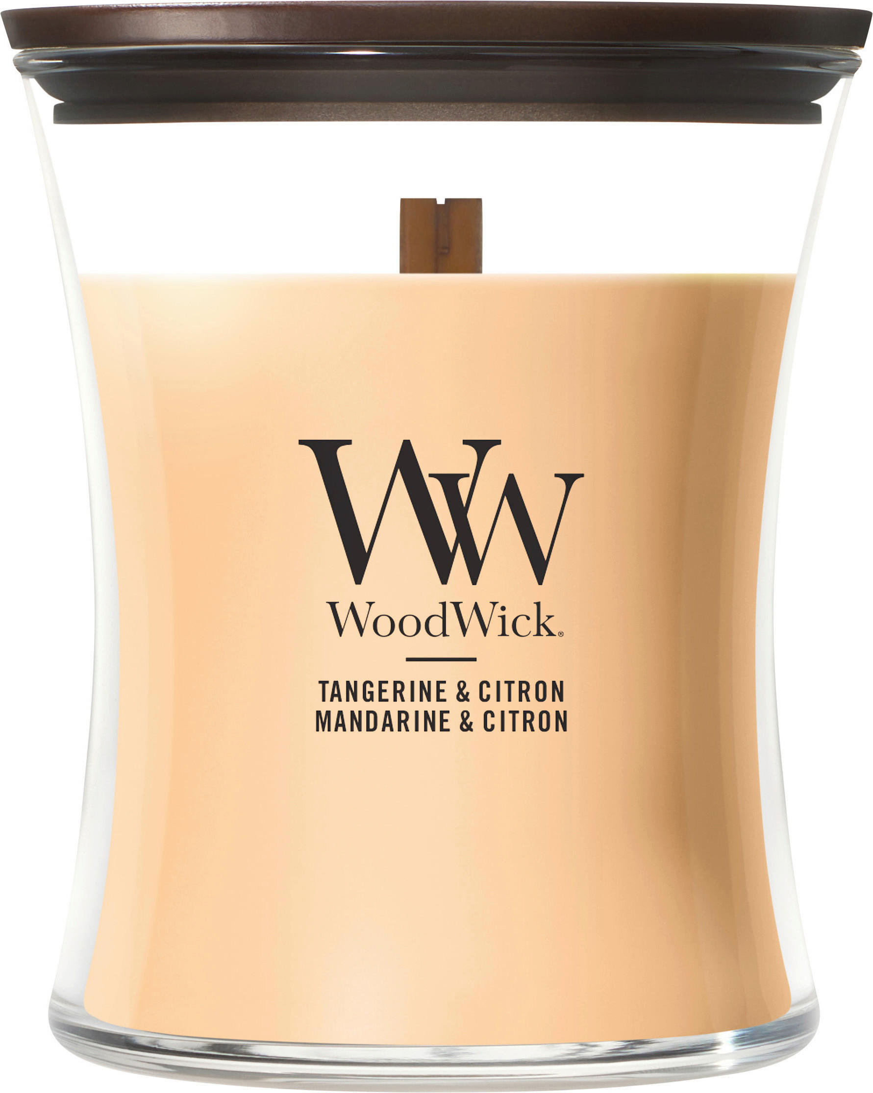 VONNÁ SVÍČKA  - čiré/vínově červená, Basics, parafín/sklo (10/11,4/10cm) - WoodWick