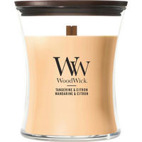 VONNÁ SVÍČKA  - čiré/vínově červená, Basics, parafín/sklo (10/11,4/10cm) - WoodWick