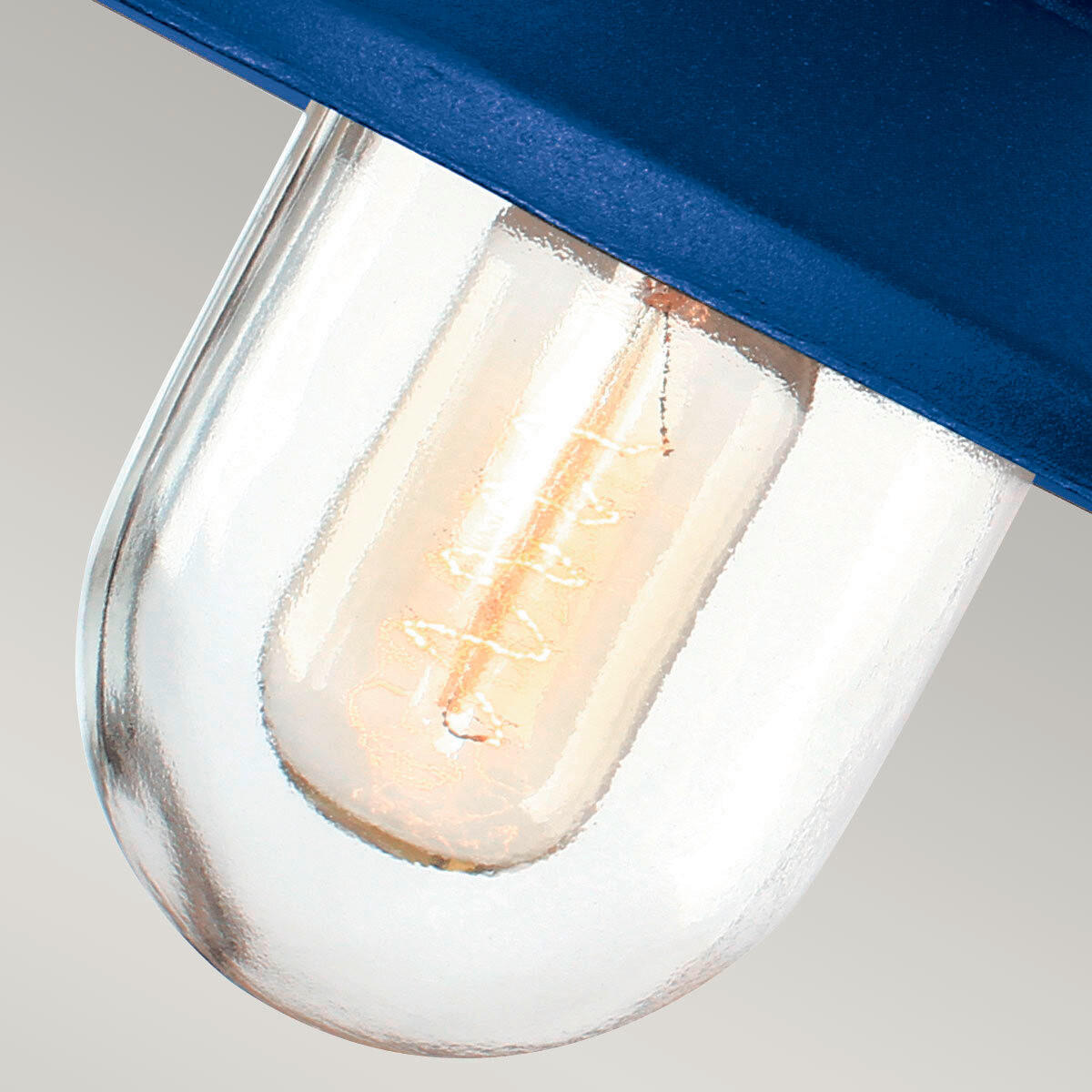 AUSSENWANDLEUCHTE - Blau, Konventionell, Glas/Metall (42/27.5/25.5cm)