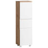 MIDISCHRANK 40/130/35 cm  - Eiche Wotan/Weiß, MODERN, Holzwerkstoff (40/130/35cm) - Held