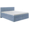 BOXSPRINGBETT 180/200 cm  in Blau  - Blau/Schwarz, Konventionell, Kunststoff/Textil (180/200cm) - Hom`in